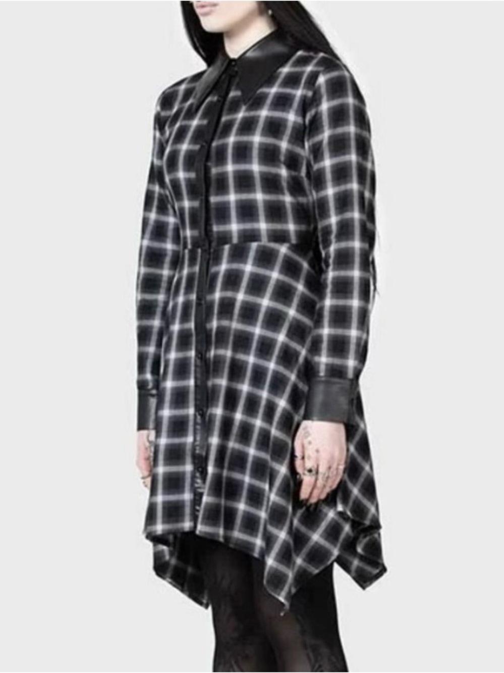 Killstar Black Plaid Dress Women’s Size Small